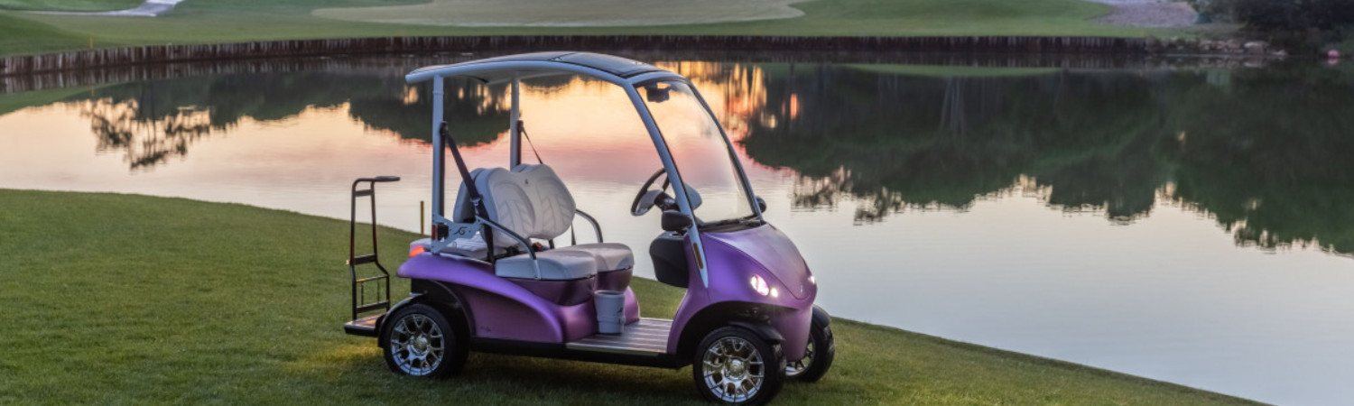 Purple Golf Cart
